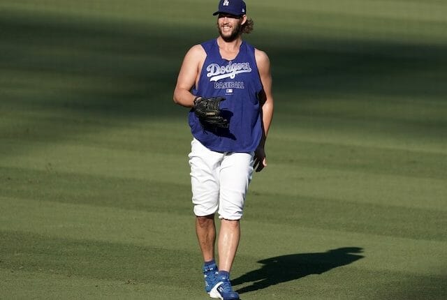 Dodgers Ace Clayton Kershaw Works Out In Shorts On Chilly Night At