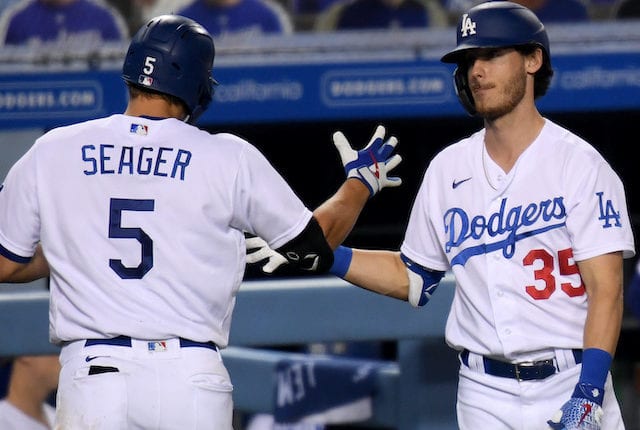 Corey Seager & Cody Bellinger Los Angeles Dodgers Autographed