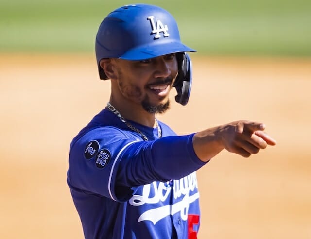 L.A. Dodgers star Mookie Betts shows-off basketball skills