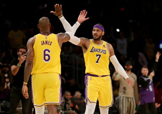 Why did Carmelo Anthony sign with the Lakers for the 2021-22 NBA