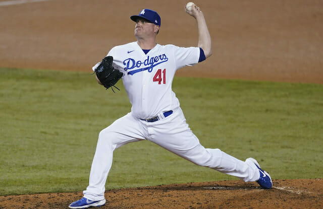 Dodgers reliever Jake McGee bringing the heat, and nothing else