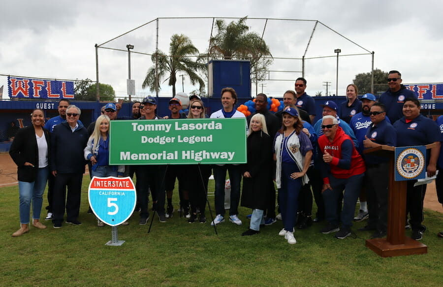 Stretch of 5 Freeway named after Dodgers legend Tommy Lasorda