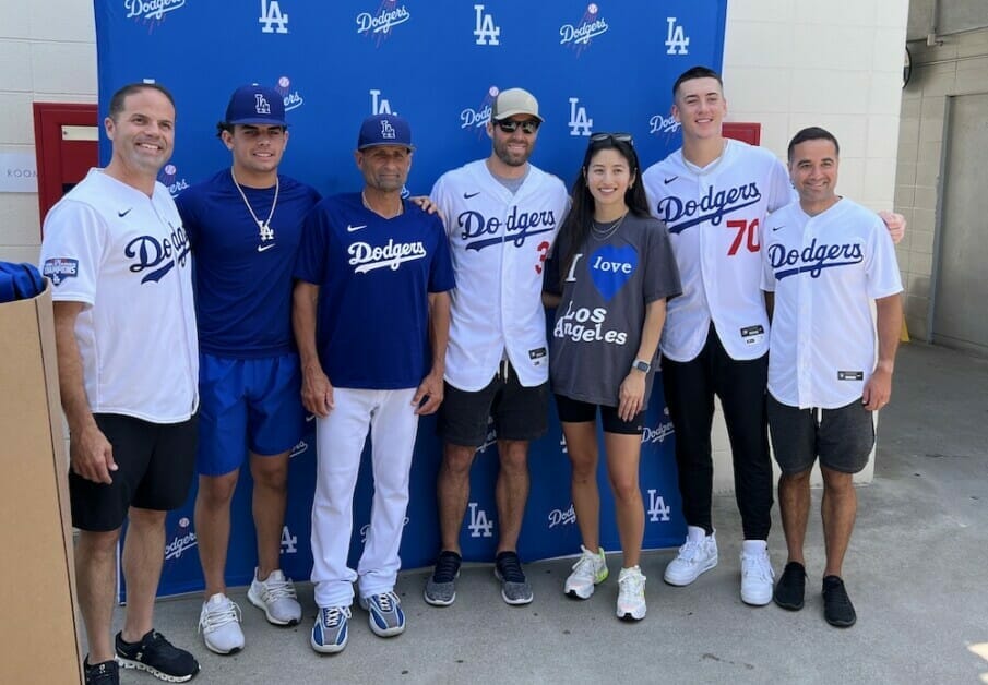 The Los Angeles Dodgers Baseball team welcomed back Chris Taylor
